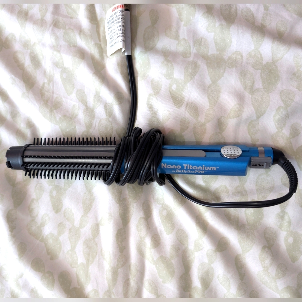 Woman's nano titanium hair curler and straightener